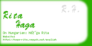 rita haga business card